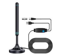 Antenna TV HD Portatile 4K/1080P Con Amplificatore Di Segnale, Interna Ed Esterna Da Oltre 480 Miglia, Base Magnetica For DVB-T2 HDTV Copertura più ampia(Built-in Signal Amp)