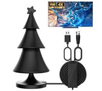 Antenna TV Interna,2024 antenna tv interna amplificata potente,Portata di Oltre 420km 360° Ricezione del Segnale Antenna TV Digitale per 1080P 4K Tutte le Vecchie e Smart TV DTT DVB-T/DVB-T 2