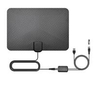 Antenna TV Interna, 36DBI 200 km Antenna DVB-T DVB-T2 con Amplificatore Segnale Support TV Digitale 4K 1080P UHF VHF FM