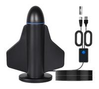Antenna TV Interna Digitale, Potente Ricezione a Lungo Raggio, Facile Installazione, Supporta 4K/1080p, VHF/UHF, DVB-T - Ideale per Smart TV e Uso Portatile, Cavo Coassiale 5 Metr