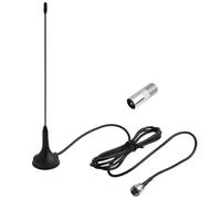Antenna TV Interna DTA180 per Digitale Terrestre, HDTV Portatile, Compatibile con DTT DVB-T/DVB-T2, Supporta VHF UHF FM e DAB Radio - Base Magnetica, Cavo Coassiale