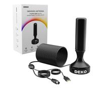 Antenna TV Interna DVB T2 Amplificata con Base Magnetica 28dB 360° Ricezione