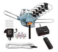 Antenna TV Interna, HDTV Antenna Digitale con Amplificatore Booster Segnale 4K 1080p (Black//)