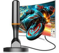 Antenna Tv Interna per Canali Locali, Antenna Digitale 4K HD per Smart TV Interno, Nessun Cavo Necessario - Base Magnetica, Ricezione 360°,