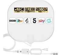 Antenna TV interna per canali locali, antenna digitale HDTV 4K HD amplificata co