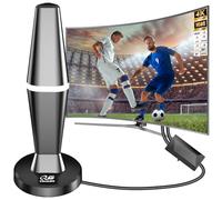 Antenna TV interna Potente, 2026 Antenna TNT HD per interni con solida base magnetica - Ricezione 360° Anti-Nebbia, Lunga Raggio 500 km, Supporta la Qualità 4K 1080P