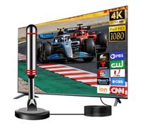 Antenna TV per interni, antenne Smart TV 2026 con forte base magnetica, supporta 4K 1080p con amplificatore di segnale per canali locali, facile installazione digitale HD senza cavo