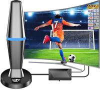 Antenna TV per interni - Antenne TNT per Smart TV con potente base magnetica e amplificatore, lunga portata fino a 80 km, compatibile con tutti i televisori