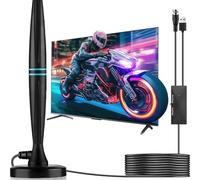 Antenna TV per interni, con amplificatore di segnale, portata oltre 320 miglia, supporta canali locali 4K 1080p HD con cavo da 5,5 m