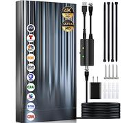 Antenna TV per interni da 6000 miglia, antenna digitale 2026 per Smart TV all'aperto, HDTV più forte per canali locali con amplificatore, amplificatore di segnale e cavo coassiale/adattatore CA da 15