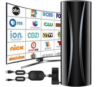 Antenna TV per interni da oltre 5000 miglia, antenna digitale più forte del 2026 per Smart TV e vecchi TV, ricezione a 360° HD antenna per canali locali con amplificatore di segnale supporto 4K 8K
