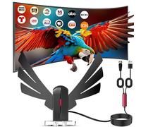 Antenna TV per Smart TV 2026, ricezione a lungo raggio a 360°, antenna digitale con base magnetica per canali locali interno/esterno, supporta 4K 1080p, cavo da 9,84 m, per Smart TV vecchi