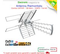 ANTENNA TV UHF e VHF DVB-T FULL HD READY 56 ELEMENTI GBC HD