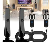 Antenna TV Wavemax 2025 per Smart TV Da Interno, Antenna TV Wave Max 2025 Senza Cavo, Amplificatore Di Segnale Flexiwave Da Interno per Canali Locali, HD Digitale a Lungo Plug-Play Portat(2PCS)