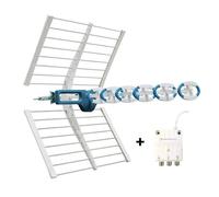 ANTENNA UHF 5G ATTIVA 13-31DB MAXITAL AMPLIFICATA + ALIMENTATORE OMAGGIO