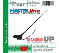 Antenna universale a tetto AM-FM AMPLIFICATA con cavo 25 cm per PEUGEOT
