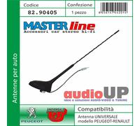 Antenna universale a tetto AM-FM con cavo 25 cm. Modelli compatibili: PEUGEOT.