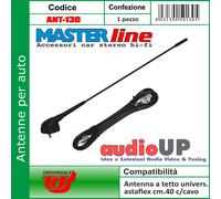 Antenna universale a tetto modello FIAT con cavo lungo 2,50 metri asta 40 cm