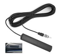 Antenna Universale Auto, Antenna Amplificata Auto, Adattatore Antenna Autoradio Interna ANT-309, Compatibile con Ricevitori FM 85MHz-470MHz, Design Adesivo per Parabrezza, Cavo 5m e Connettore DIN