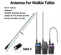 Antenna VHF/UHF (144/430MHz) da 15,6 pollici di tipo "frusta" con connettore SMA-femmina per radio portatili AnyTone, BaoFeng, Retevis Tagli UnicaSilicone
