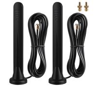 Antenna WiFi 5G 4G, 2 amplificatori di segnale omnidirezionale 15DBI impermeabile con base magnetica TS-9/SMA per Router Mobile LTE, Modem, Camera da Trail, Antenna 3G/4G/5G/GSM/GPRS, Cavo 3M
