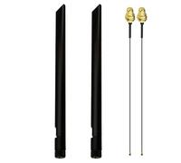 Antenna WiFi Dual Band 2,4 GHz 5 GHz 5,8 GHz 10DBI MIMO SMA Maschio Omnidirezionale U.FL IPEX a SMA Femmina cavo Coassiale a Bassa Perdita per Routeur WiFi Scheda Rete Senza Fili Adattatore USB
