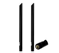 Antenna WiFi Dual Band 2.4GHz 5GHz 5.8GHz 10DBI MIMO SMA maschio Omnidirezionale per Routeur WiFi Scheda Rete Senza Fili Adattatore USB Telecamera IP Sicurezza Monitor Videosorveglianza, 2 Pacchi
