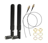 Antenna WiFi Dual Band 2,4GHz 5GHz 8dBi RP-SMA Maschio Omnidirezionale con Cavo Coassiale da 25cm per Schede di Rete M.2 NGFF Intel, Telecamere e Router WiFi - 2 Pacchi antenna sma