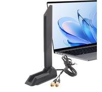 Antenna WiFi Per Computer, Antenne Di Rete Informatica Tri-Banda, Con Base Magnetica E Cavo Di Estensione Per Casa PC Portatile Desktop