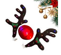 Antenne Decorative A Tema Natalizio Per Automobili | Esterni Per Auto Durante Le Festività Natalizie - Decorazione Natalizia Per Auto A Forma Di Corna Di Renna,Ideale Per Suv Furgoni E Tutti I Veicoli