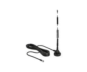 ANTENNE DI RETE DELOCK 12427 Antenna LTE GSM UTMS SMA 5dBi rigida, base magnetica nera