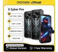 Anteprima mondiale DOOGEE S Cyber Pro Telefono robusto 12GB 512GB Helio G100 6.6'' FHD+ 120Hz IPS 10800mAh Batteria grande 33W Carica NFC 12GB 512GB Silver