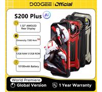 Anteprima mondiale DOOGEE S200 Plus 5G AI Telefono robusto Dimensity 7300 Display posteriore da 1,32 "12 + 512 GB 6,72 '' Batteria da 10100 mAh Smartphone