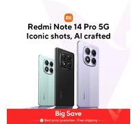 Anteprima mondiale Redmi Note 14 Pro 5G Versione globale Smartphone Dimensity 7300-Ultra NFC 200MP Fotocamera 1.5K 120Hz Display AMOLED Black 8GB 256GB