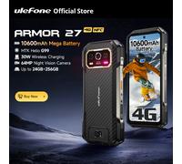 【Anteprima mondiale】 Ulefone Armor 27 4G 10600mAh Telefono robusto 24GB+256GB Smartphone Android 14 6.78"FHD 120Hz Visione notturna Globale