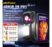 【Anteprima mondiale】Ulefone Armor 29 Pro Versione Termica 5G AI Telefono Robusto 21200mAh Mobile 120W 64MP Visione Notturna 6.67" 120Hz AMOLED Doppio Schermo 1.04" Sub-Display 512GB ROM