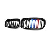Anteriore Calandra Per BMW Per X5 E70 2007-2013 Per X6 E71 E72 2008-2014 Accessori Per Auto 2 Pezzi Stile Auto Gloss Nero Rene Anteriore Doppia Stecca Griglia Griglia Paraurti Anteriore Griglia(M Look