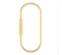 Anteriore Chiusura a vite anello portachiavi clip gancio strumento portatile leggero in ottone solido in ottone ovale anello portachiavi clip gancio portachiavi a forma di accessori