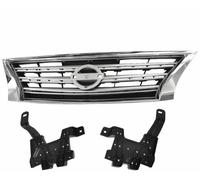 Anteriore Cover Argento Inserire W/ Cromo Griglia Per 2013 2014 2015 Nissan