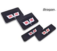 Anteriore e Parafanghi Goffrato UV Gomma Galles Bandiera 4pc Shield
