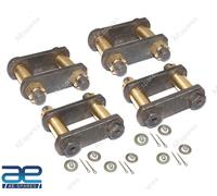 Anteriore e Posteriore 4 Pezzi Foglia Molla Catena Kit per Willys Mahindra CJ