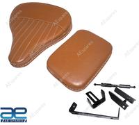 Anteriore e Posteriore Marroncino Pelle Sedile per Royal Enfield Nuovo Classico