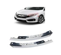 Anteriore Faro Palpebra Modanatura Per 2016 2017 2018 Honda Civic Cromo Set Di 2