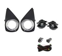 Anteriore Fendinebbia Per Toyota Per Yaris 2014 2015 2016 2017 Versione USA Fari Fendinebbia LED DRL Luci Di Marcia Diurna Fari Paraurti Anteriore Auto 12V Anteriori Fendinebbia(LED Fog Lamp White)