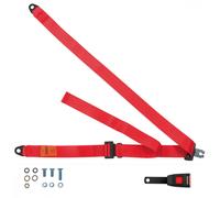 Anteriore Fisso Sedile Cintura per Fiat Bravo Hatchback 5dr 1995 Forma Rosso