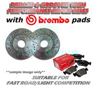 Anteriore Forati E Scanalata 282mm 5 Borchie con Sfiati Dischi Freno Brembo Pads