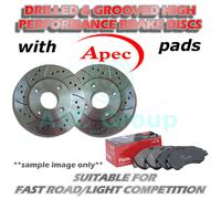 Anteriore Forati E Scanalata 282mm 5 Borchie Dischi Freno Ventilati Con Apec