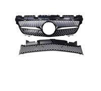 Anteriore Griglias Inferiore Griglia Paraurti Anteriore Cofano Maglie, Kit Carrozzeria Accessori Per Tuning Per Benz SLK R172 2011-2015 Diamond GT Style Auto Centro Griglia(Diamond Black)