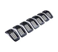 Anteriore Griglias Inferiore Inserti Per Griglia Anteriore, 7 Pezzi, Copertura, Finitura, Nero Lucido Per Jeep Per Cherokee 2014, 2015, 2016, 2017 E 2018 Auto Centro Griglia(GRAY)