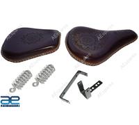 Anteriore & Pelle Sedile Set Marrone Per Reale Enfield Classic 350 500